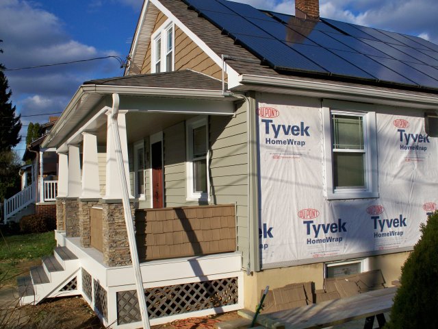 New doors, windows , siding and vapor barrier. 