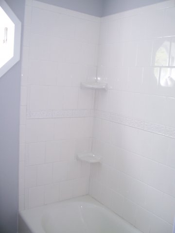 New tile and paint makes this bath sparkle